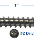 No 10 X 1 Stainless Steel Pan Head Sheet Metal Screws Full Thread Phillips Drive Bright Finish Self Tapping 18 8 Grade