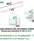 Door Shelf Rack Bar Replacement For Refrigerator 240534701 240534901 Two Pack dimensions and compatibility guide