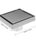 Heavy Duty Stainless Steel Shower Floor Drain Filter Top Shelf Hair Catcher Strainer for Bathroom Tub and Sink, 3.93 in size.