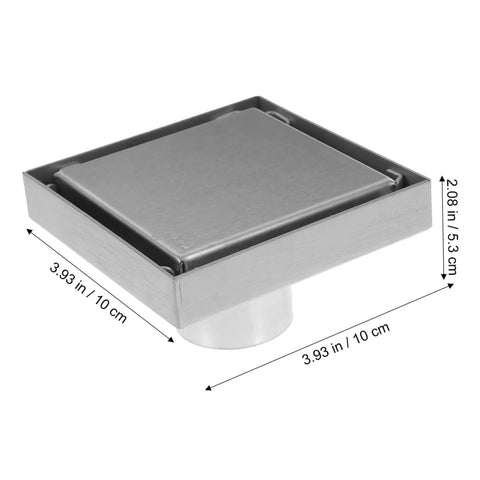 Heavy Duty Stainless Steel Shower Floor Drain Filter Top Shelf Hair Catcher Strainer for Bathroom Tub and Sink, 3.93 in size.