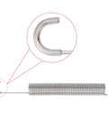Heavy Duty Recliner Replacement Tension Spring Solid Stainless Steel Couch Sofa Chair Mechanism Hardware 6 1/4 Inch Long Neck Hook Design 2 Pack close-up view