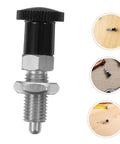 Slick Reset Spring Plunger With Steel Indexing Knob And Fine Thread Cut For Automotive Factories and Precision Gear Tuning, front view.