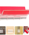 10 Pack Self Adhesive Acrylic Hinges 45x34mm Flush Cabinet Doors Clear Hinge For Crafts And Furniture Easy Install
