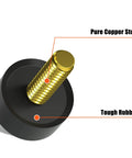Close-up of Antenna Delete Cap For Ford F Series Trucks And Bronco showing copper stud and rubber base