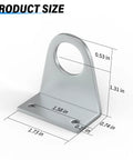 Heavy Duty Pneumatic Cylinder Mounting Bracket Kit For 16mm Bore With Iron Mounting Clamp and size dimensions labeled