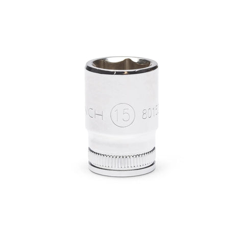 Go-To Thirteen-Piece One Quarter Inch Drive Six Point Mid-Length Metric Socket Set with chamfered openings detail view