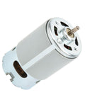 High Output RS-550 DC Electric Motor Packing 22000RPM Kicking Power For Hand Drills And Power Tools, Legit Solid Build For Audio Video Gear And PC Peripherals In Black, showing motor at an angle.
