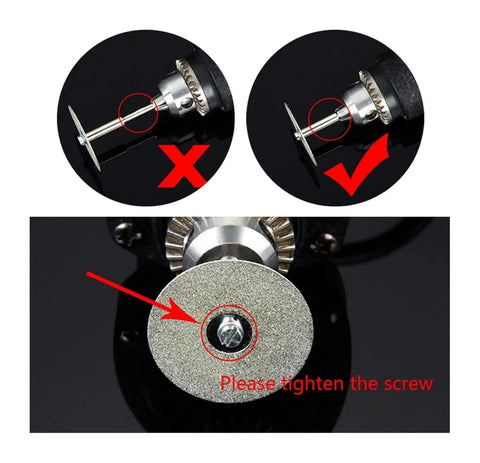 Heavy Duty Grinding Wheel And Rotary Circular Saw Blades With Abrasive Discs Perfect For Cutting External Rotory Parts 18mm Bore Size image showing proper screw tightening instructions