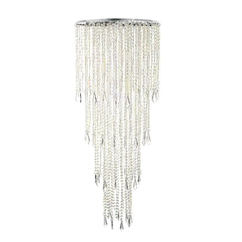 Sparkling Iridescent Acrylic Beaded Hanging Chandelier With 4 Tier Beads Pendant Shade Ceiling Lamp With Acrylic Jewel Droplets Ready
