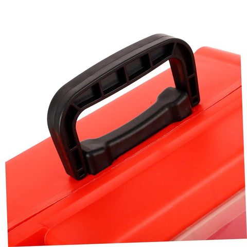 Close-up of handle on Portable Weatherproof Outdoor Electrical Junction Box With Impact Resistant Plastic Enclosure