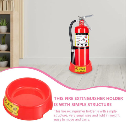 Fire Extinguisher Base Floor Holder For Home Office And Industrial Spaces, Heavy Duty Plastic Storage Stand With Universal Bracket