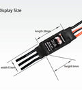 30A Brushless ESC For 2-4S RC Drones Quadcopters And Airplanes With 5V 1A BEC Built In MCU OneShot125 Ready, size 28x15x6mm