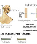 4 Pack Must Have Ginkgo Leaf Drawer Knobs Zinc Alloy With Gold Finish Leaf Shape Single Hole Cabinet Pull Handles diagram.