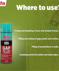 Gap Filler Expanding Foam Sealant 2 Pack 12 Oz Each Can DIY Friendly Spray Polyurethane Insulation for Windows and Doors