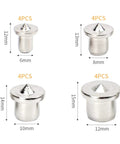 Center Dowel Pin Set For Woodworking, 16 Pcs 6mm 8mm 10mm 12mm Carbon Steel Alignment Pins For Center Hole Positioning