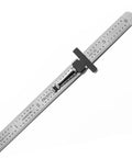 6 Inch Machinist Pocket Rule With 32nds And 64ths, Decimal Equivalents Chart, Premium Stainless Steel, Flexible, Durable Tool For Pros And DIYers In The Shop, angled view