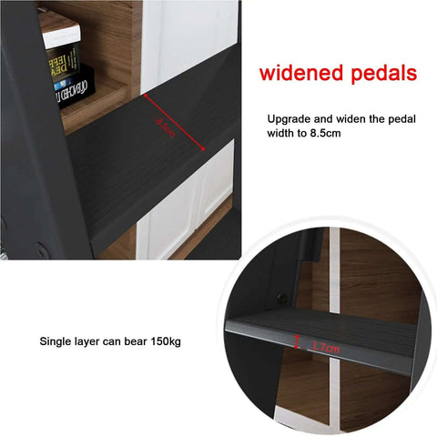 Stainless Steel Sliding Ladder Hardware Kit For Home And Loft wide pedal detail showing 8.5cm width and 150kg bearing capacity.