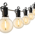 Outdoor String Lights Hanging Globe Patio Lights With 50 G40 Shatterproof Bulbs and two spare no fuss plug and play waterproof view