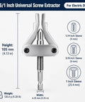 Grab This Heavy Duty Broken Pipe Extractor Set To Fix Rusty Stripped Boltss And Damaged Threads On Half Inch Or Full Inch Pipes With Ease Using A Hex Shank Drill For Your Next Fix It Today Plumbing Project. Stainless steel screw extractor with 1/4, 3/8, 1 inch sleeves