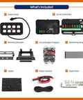 8 Gang Switch Panel RGB LED Light Switch Panel Multifunction Toggle Momentary Pulsed Touch Control Switch Pod Box Components