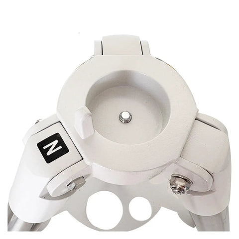 Top view of ergonomic telescope mount stand for EQ3D and HEQ5 tripods, showing accessory disk and 1.75 inch steel legs.