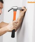 Person using hammer from 182 Piece Home Repair Tool Set With Durable Case For DIY Projects Must Have Dorm Essentials And Home Maintenance