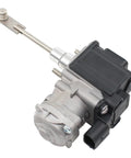 Turbocharger actuator (side view) for 1.4 TSI engines; metal pushrod, black housing.