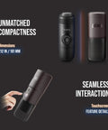 Portable Espresso Maker For Ground Coffee And NS Capsules, 20 Bar Pressure, 181mm Tall, Dark Burgundy, compact design