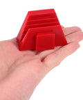 Close-up of a red 12 Piece Modular Wrench Storage Rack Magnetic Tool Holder Organizer Tray for Toolbox And Garage, held in hand.