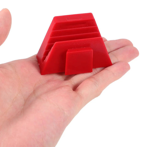 Compact red plastic Modular Wrench Organizer Tray For Quick Access Grab And Go Tool Holder, shown in hand for scale.