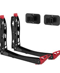 Swivel Bike Rack Set No Lift Wall Mounted Storage For Home And Garage Two Pack With Self Adjusting Receiver black and red arms