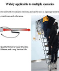 Fold Down Ceiling Access Ladder With Telescopic Design And Titanium Alloy Frame For Top Shelf Attic Access Pretty Sleek Heavy Duty Pull Down Loft Stairs 80X120 Cm Size, used indoors by multiple people.