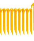 Heavy Duty 9 Inch Plastic Tent Stakes 10 Pack for Tents and Canopies, windproof beach sand pegs displaying durable ABS plastic