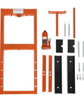 Hydraulic Shop Press 6-Ton H-Frame For Garage And Home Workshop Floor Model With Adjustable Pressure Press Plates Included Beefed-Up Durable Orange Finish components.