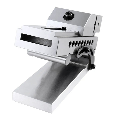 Pro Grade Shop Ready 5 Inch Screwless Sine Vise For Milling And Grinding 0 To 45 Degree Adjustable Tilt Ultra Precise Hardened Steel