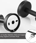 Matte Black 10 Piece Bathroom Hardware Set Includes Two 24 Inch Towel Bars A Towel Ring A Toilet Paper Holder And Four Robe Hooks Rustproof Metal Bath Accessories For A Modern Home Upgrade close-up of mounting hardware.
