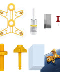 Seven-piece Windshield Chip Repair Kit for Quick Fix and Crack Stop Auto Glass Repair Tool with advanced polymer resin.
