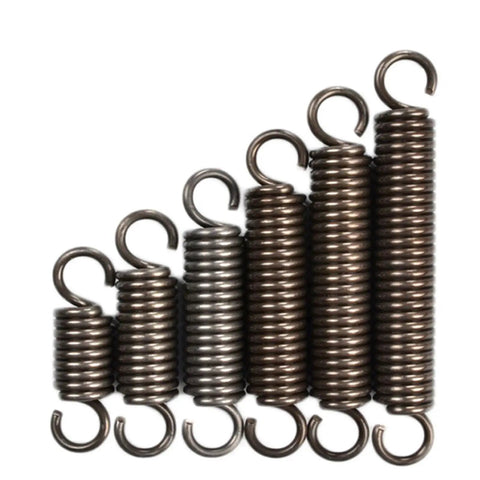 Top Shelf Stainless Steel Extension Springs, 2 Pack Heavy Duty Tension Coils With Dual Hooks, various sizes displayed.