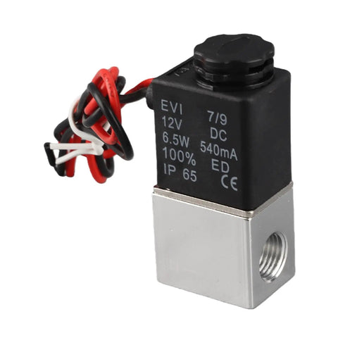 Lightning Fast 2-Way 2-Position DC 12V Solenoid Valve With Aluminum Alloy Body G1/4 Inch for water air and oil systems
