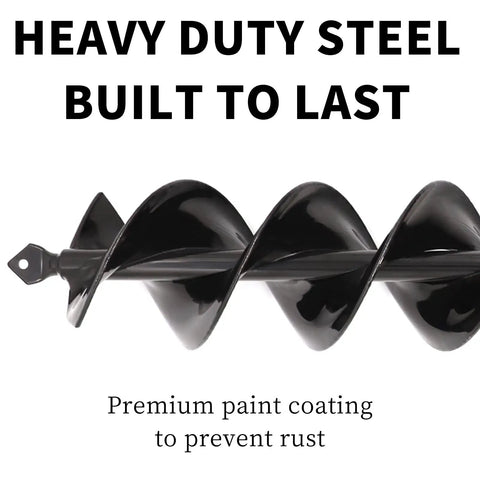 Heavy Duty Garden Auger Drill Bit For Fast Planting 3x16.5 Inch with solid spiral blades and rust-proof coating