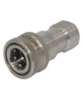 Heavy Duty 1/4 Inch Npt Iso 7241 B Series Stainless Steel Quick Disconnect Hydraulic Coupling Set, detailed view of the coupling.