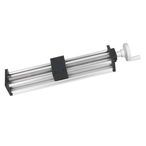300mm Stroke Heavy Duty Linear Rail Guide Slide With Hand Crank And 5 Fixing Holes For CNC Routers And Inspection Equipment