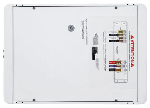 Krypton MT1 2 Channel Marine Amplifier With Volt Meter For Boats, 1600W Peak And 400W RMS, rear wiring layout