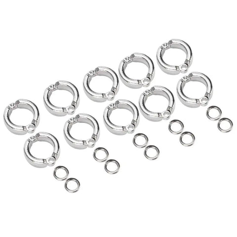10 Pieces Bird Foot Rings Metal Leg Straps For Small Medium Large Birds Outdoor Training Clips Ankle Bands Training Aid For Bird Handling And Fly Training