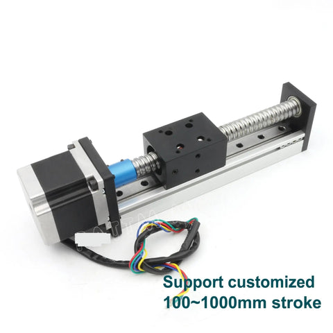 Upgrade Your 3D Printer Game With This Smooth SFU1605 Linear Guide Ballscrew Motion Table At 200 Mm Paired With A Nema Stepper Motor For Precision That Slaps And Builds Like A Boss with Nema motor and ballscrew.