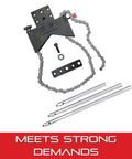 Shaft Alignment Clamp Set With Chain Clamp For Motors Pumps And Compressors Five To Nine Inch Posts Anodized Aluminum Tool