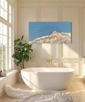 Epic Hang Gliders Over Snowy Nepal Peaks Wall Art 20x40 Inch Canvas Print in bathroom decor with sunlight
