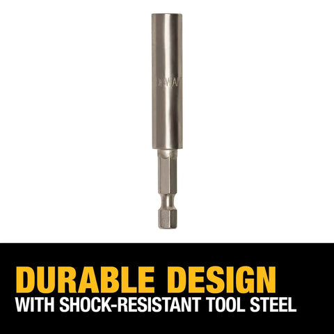 Pro Grade 3 Inch Magnetic Bit Tip Holder Set, 3 Pack, Steel Construction, OEM Replacement Part DW2045B, single bit holder