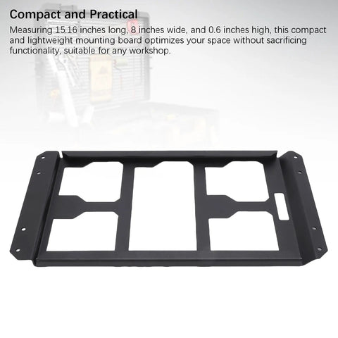 All In One Packout Mounting Plate For Aluminum And Steel Tool Boxes, Wall Or Floor Install, black modular layout, compact size