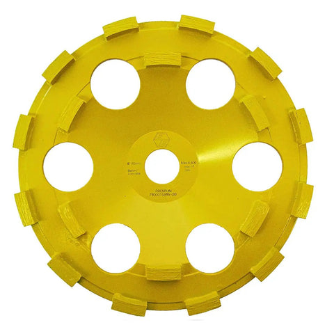 7 Inch Double Row Diamond Cup Grinding Wheel For General Concrete Grinding Wet And Dry Use Fits Most 7 Inch Grinders With A Universal Hub Tools Pro Grade For Concrete Cement Granite Stone Marble And More Made In Germany